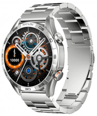 Изображение Смарт-часы Haylou Solar 5 (LS20) Silver (Silicone   Stainless steel strap) K