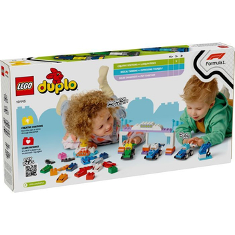 Изображение Конструктор Lego DUPLO Town Автомобілі для перегонів і пілоти команд Формули-1