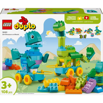 Изображение Конструктор Lego DUPLO Town Динозаври на колесах 3в1