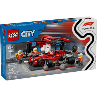 Изображение Конструктор Lego City Піт-стоп і піт-екіпаж F1 з болідом Ferrari