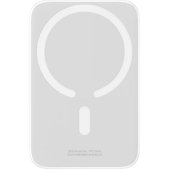 Фотографія Мобільна батарея Baseus Magnetic Mini Air Wireless Fast Charge Power Bank 6000mAh 20W Stellar White Зображення Мобільна батарея Baseus Magnetic Mini Air Wireless Fast Charge Power Bank 6000mAh 20W Stellar White