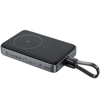 Фотографія Мобільна батарея Acefast M10-10000 PD30W magnetic wireless charging power bank with cable Black Зображення Мобільна батарея Acefast M10-10000 PD30W magnetic wireless charging power bank with cable Black
