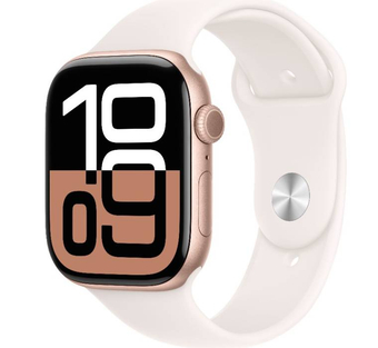 Зображення Смарт-годинник Apple Watch 10 GPS 46mm Rose Gold Aluminium Case Light Blush Sport Band M/L MWWU3