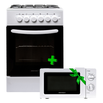Изображение Плита Grunhelm G4F560 white (в подарунок мікрохвильова піч)