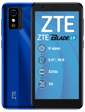 Изображение Смартфон ZTE BLADE L9 1/32 GB Blue