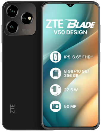 Изображение Смартфон ZTE Blade V50 Design 8/128GB Black