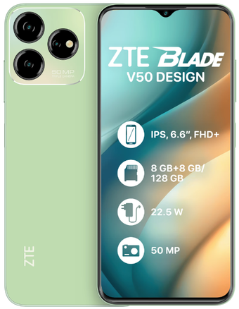 Изображение Смартфон ZTE Blade V50 Design 8/256GB Green