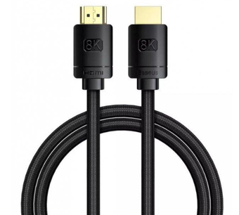 Фотография Кабель Baseus High Definition Series HDMI to HDMI 8K 1m Black Изображение Кабель Baseus High Definition Series HDMI to HDMI 8K 1m Black