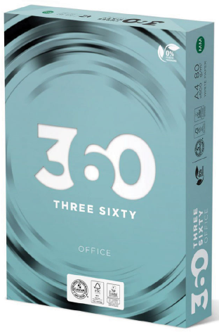 Зображення Папір офісний 360 Папір А4 80 г/м2 500 арк