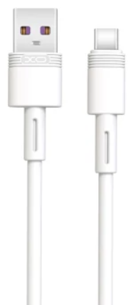 Зображення Кабель USB XO Type-C NBQ166 5A/1m White
