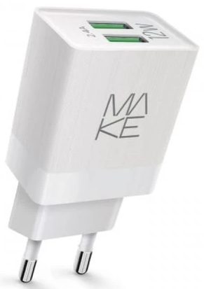 Зображення МЗП MAKE 12W 2.4A 2.4А White (MCW-221WH)