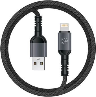 Зображення Кабель USB MAKE USB to Lightning 2.4A 1м Denim Grey (MCB-LD3GR)