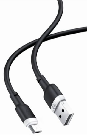 Зображення Кабель USB XO NB208 Micro USB 1m 2.4A Liquid Silicone Black
