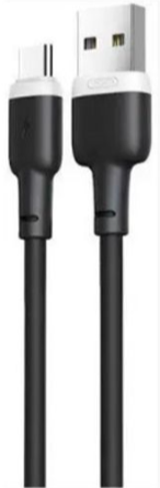 Зображення Кабель USB XO NB208 Type-C 1m 2.4A Liquid Silicone Black