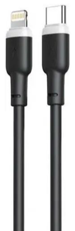 Зображення Кабель USB XO NB208A Type-C to Lightning 1m 20W Liquid Silicone Black