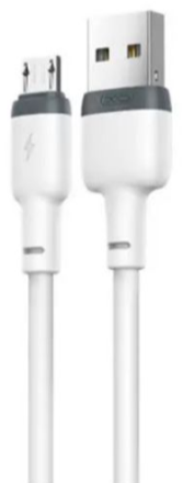 Зображення Кабель USB XO NB208 Micro USB 1m 2.4A Liquid Silicone White