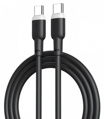 Зображення Кабель USB XO NB208B Type-C to Type-C 1m 60W Liquid Silicone Black