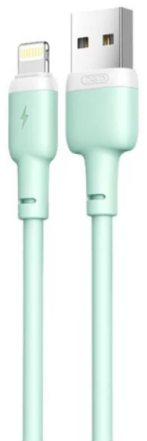 Зображення Кабель USB XO NB208 Lightning 1m 2.4A Liquid Silicone Green