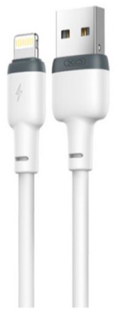 Зображення Кабель USB XO NB208 Lightning 1m 2.4A Liquid Silicone White