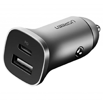 Зображення АЗП Ugreen CD130 Dual USB Car Charger (Space Gray) (UGR-30780)