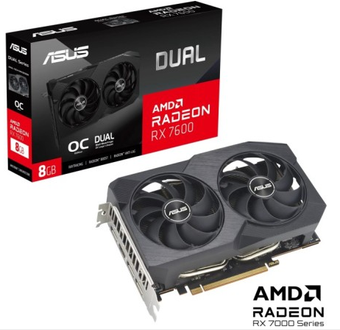 Изображение Asus Radeon RX 7600 8Gb DUAL OC (DUAL-RX7600-O8G-V2)