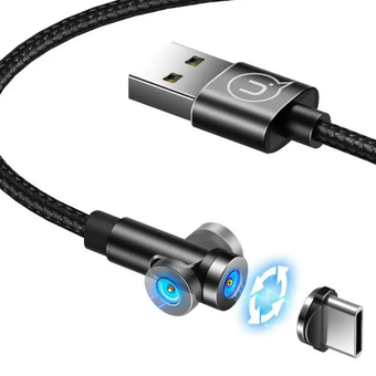 Зображення Usams Type-C U59 Rotatable Magnetic 2.4A 1.0m Black
