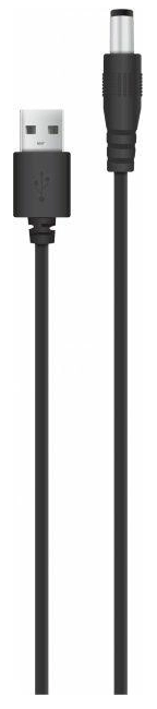 Зображення Кабель ACCLAB USB to DC 5,5х2,1 мм 5V 1,5A (чорний)