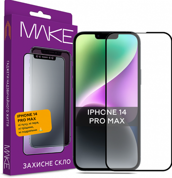 Зображення Захисне скло MAKE Apple iPhone 14 Pro Max (MGF-AI14PM)