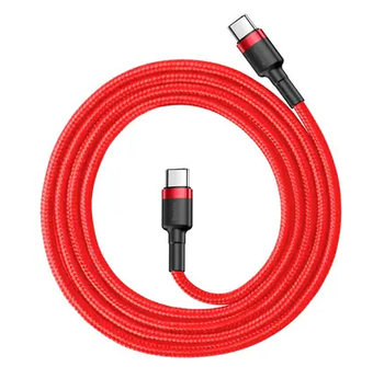 Изображение Baseus Cafule USB Cable Type-C-Type-C 3A 1m Red