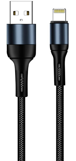 Изображение Colorway USB - Apple Lightning (nylon) 2.4А 1м чорний (CW-CBUL045-BK)