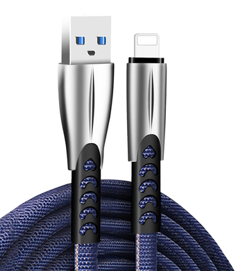 Изображение Colorway USB - Apple Lightning (zinc alloy) 2.4А 1м синій (CW-CBUL010-BL)