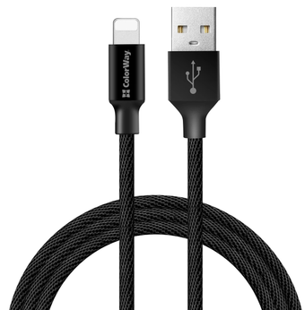 Изображение Colorway USB - Apple Lightning 2.4А 2м чорний (CW-CBUL007-BK)