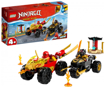 Изображение Конструктор Lego Ninjago Кай та Рас: Битва на машині та мотоциклі (71789)