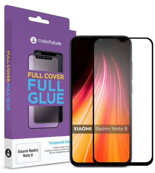 Зображення Захисне скло MakeFuture Xiaomi Redmi Note 8 Full Cover Full Glue (MGF-XRN8)