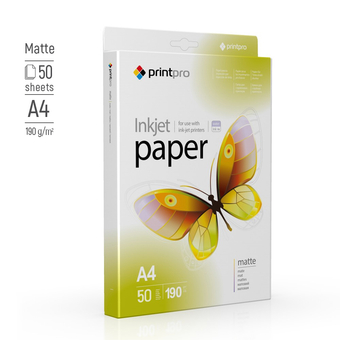 Зображення Папір офісний PRINT PRO PrintPro матовая 190г/м, A4 PM190-50