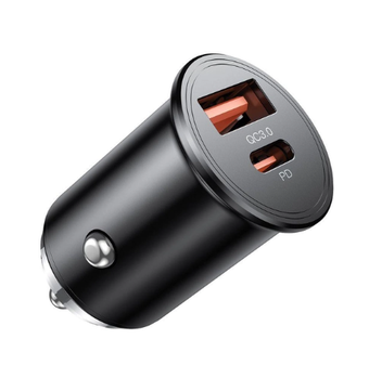Зображення АЗП XO CC43 1 USB QC 3.0   1 Type-C PD (45W) Black