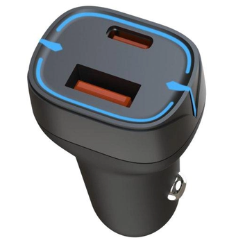 Зображення АЗП XO CC37 1 USB QC 3.0   Type-C PD (20W) Black