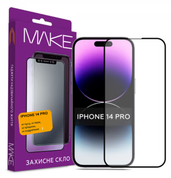 Зображення Захисне скло MAKE Apple iPhone 14 Pro (MGF-AI14P)