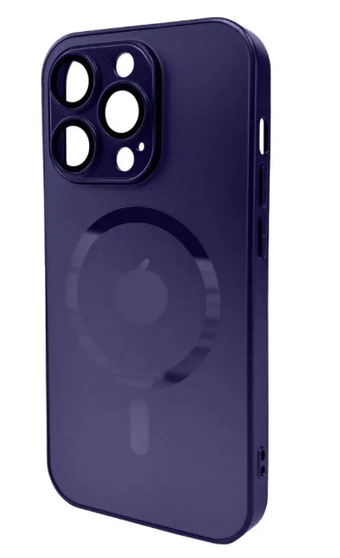 Зображення Чохол для телефона AG Glass Matt Frame Color MagSafe Logo for Apple iPhone 14 Pro Deep Purple