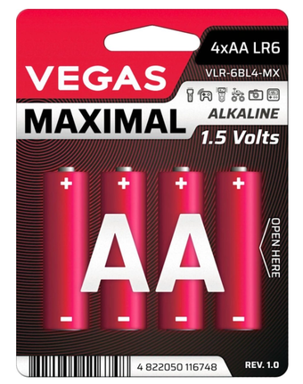Изображение Батарейки Vegas VLR-6BL4-MX
