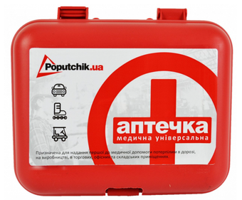 Зображення Poputchik Автомобільна аптечка футляр червоний 165*135*6 02-022-1