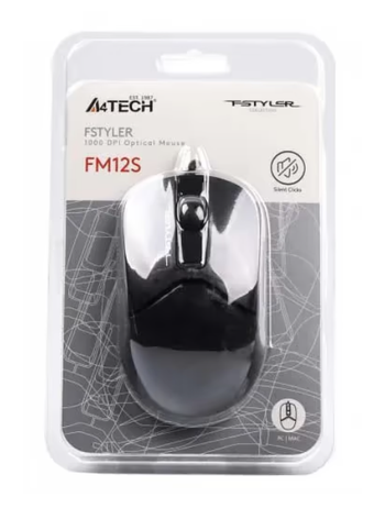 Зображення Комп'ютерна миша A4Tech Fstyler FM12S (Black)
