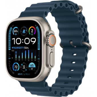 Изображение Смарт-часы Apple Watch Ultra 2 GPS   Cellular, 49mm Titanium Case with Blue Ocean Band (MREG3UL/A)
