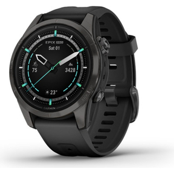 Изображение Смарт-часы Garmin Epix Pro Gen 2 Sapphire Edition 42 мм Carbon Grey DLC Titanium with Black Band (010-02802-15)