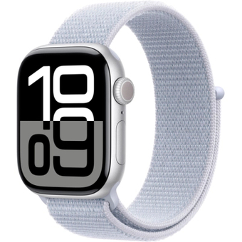 Изображение Смарт-часы Apple Watch Series 10 GPS 42mm Silver Aluminium Case with Blue Cloud Sport Loop (MWWD3QH/A)