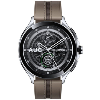 Зображення Смарт-годинник Xiaomi Watch 2 Pro Bluetooth Silver Case with Brown Leather Strap