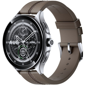 Изображение Смарт-часы Xiaomi Watch 2 Pro Bluetooth Silver Case with Brown Leather Strap