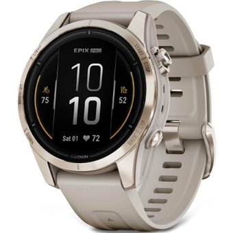 Изображение Смарт-часы Garmin Epix Pro Gen 2 Sapphire Edition Soft Gold with Light Sand Band (010-02802-11)