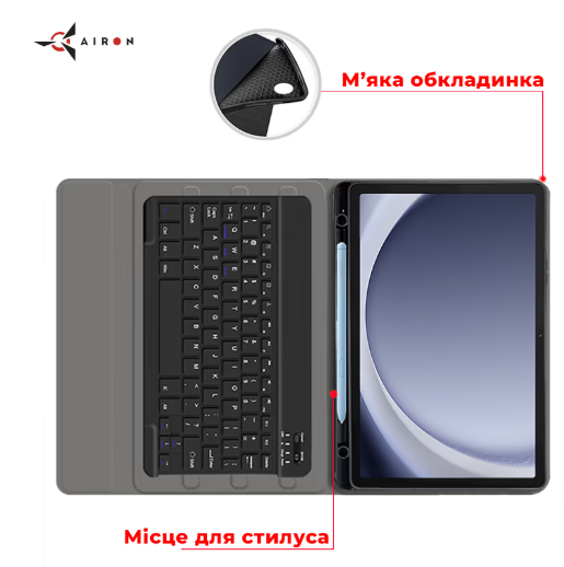 Чохол для планшета AirOn Premium Samsung Galaxy Tab A9 Plus 11'' 2023   Bluetooth Keyboard (4822352781115) фото №6