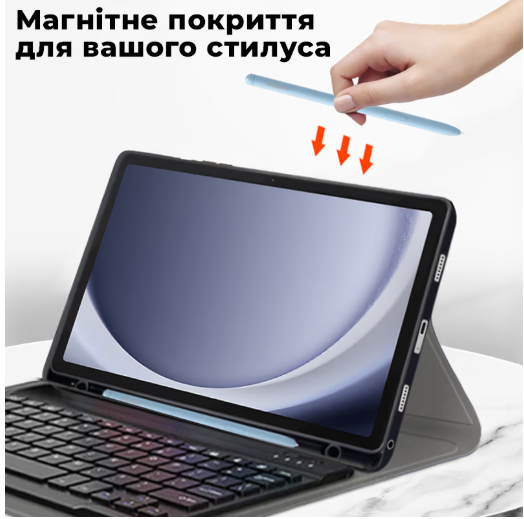 Чохол для планшета AirOn Premium Samsung Galaxy Tab A9 Plus 11'' 2023   Bluetooth Keyboard (4822352781115) фото №8